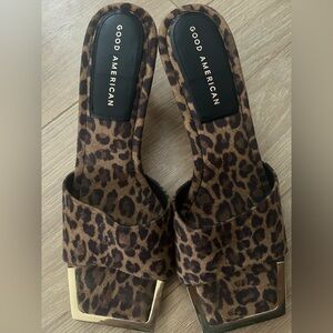 Good American Animal Print Stilettos size 8
